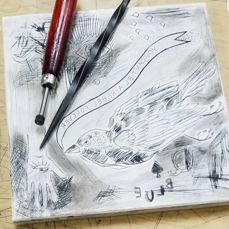 Levigator Press Drypoint printmaking